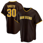 BIPIHUC S.Diego Padres #30 Gavin Sheets Player Brown Home Game Stitched Jerseys