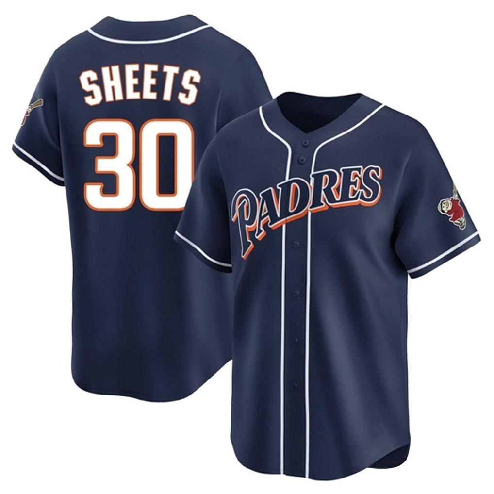 BIPIHUC S.Diego Padres #30 Gavin Sheets Player Navy Cooperstown Collection Limited Home Stitched Jerseys