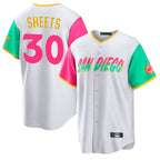 BIPIHUC S.Diego Padres #30 Gavin Sheets Player White City Connect Home Game Stitched Jerseys