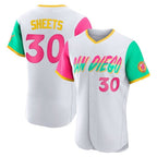 BIPIHUC S.Diego Padres #30 Gavin Sheets Player White City Connect Home Limited Elite Stitched Jerseys