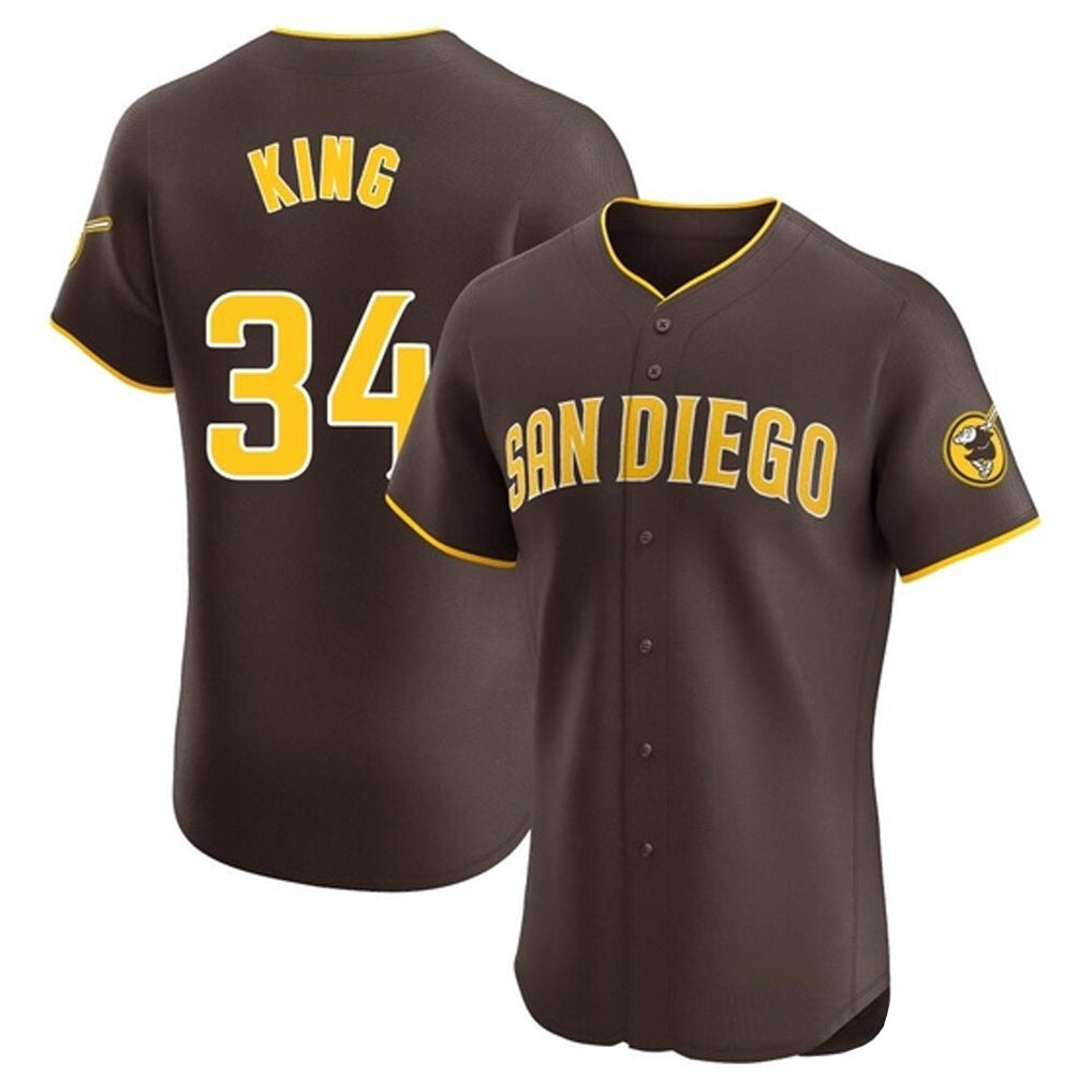 BIPIHUC S.Diego Padres #34 Michael King Player Brown Home Limited Elite Stitched Jerseys