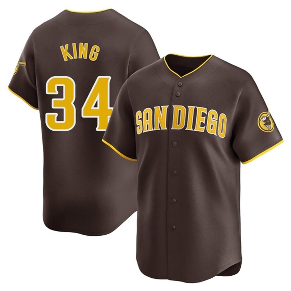 BIPIHUC S.Diego Padres #34 Michael King Player Brown Home Limited Stitched Jerseys