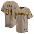 BIPIHUC S.Diego Padres #34 Michael King Player Khaki Home Limited Stitched Jerseys