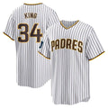 BIPIHUC S.Diego Padres #34 Michael King Player White Home Game Stitched Jerseys