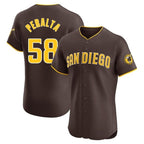 BIPIHUC S.Diego Padres #58 Wandy Peralta Player Brown Home Limited Elite Stitched Jerseys