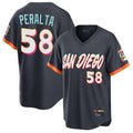 BIPIHUC S.Diego Padres #58 Wandy Peralta Player Obsidian 2026 City Connect Home Limited T-shirt Stitched Jerseys