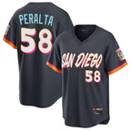 BIPIHUC S.Diego Padres #58 Wandy Peralta Player Obsidian 2026 City Connect Home Limited T-shirt Stitched Jerseys