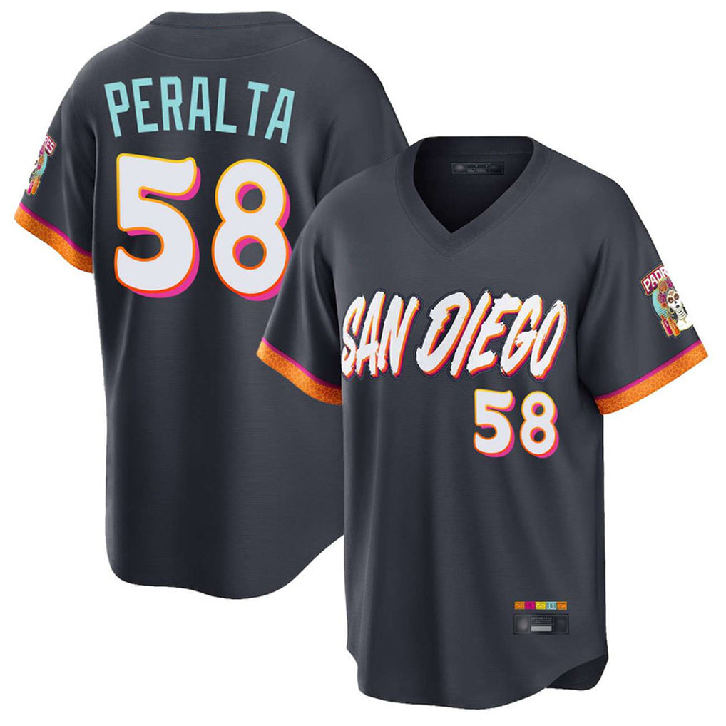 BIPIHUC S.Diego Padres #58 Wandy Peralta Player Obsidian 2026 City Connect Home Limited T-shirt Stitched Jerseys