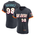BIPIHUC S.Diego Padres #98 Randy Vasquez Player Obsidian 2026 City Connect Home Limited Elite T-shirt Stitched Jerseys