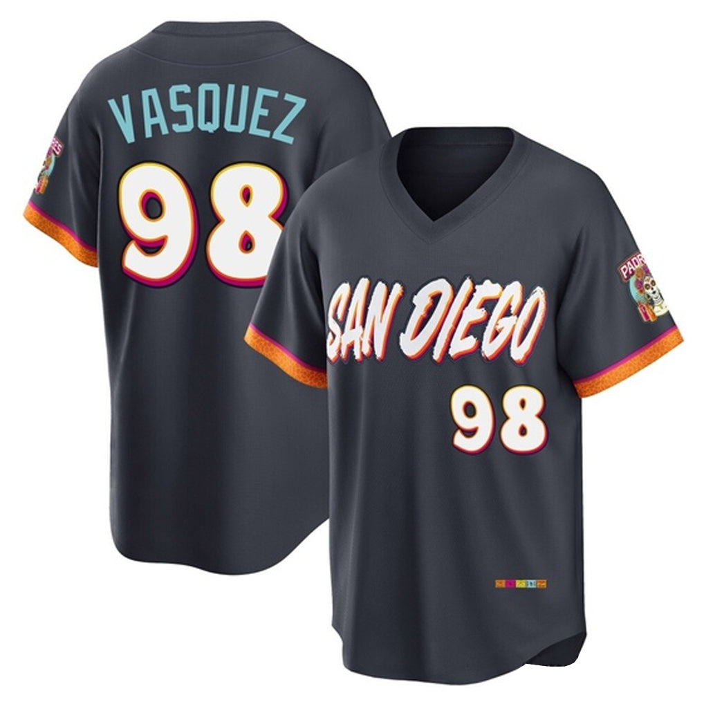 BIPIHUC S.Diego Padres #98 Randy Vasquez Player Obsidian 2026 City Connect Home Limited T-shirt Stitched Jerseys