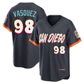 BIPIHUC S.Diego Padres #98 Randy Vasquez Player Obsidian 2026 City Connect Home Limited T-shirt Stitched Jerseys
