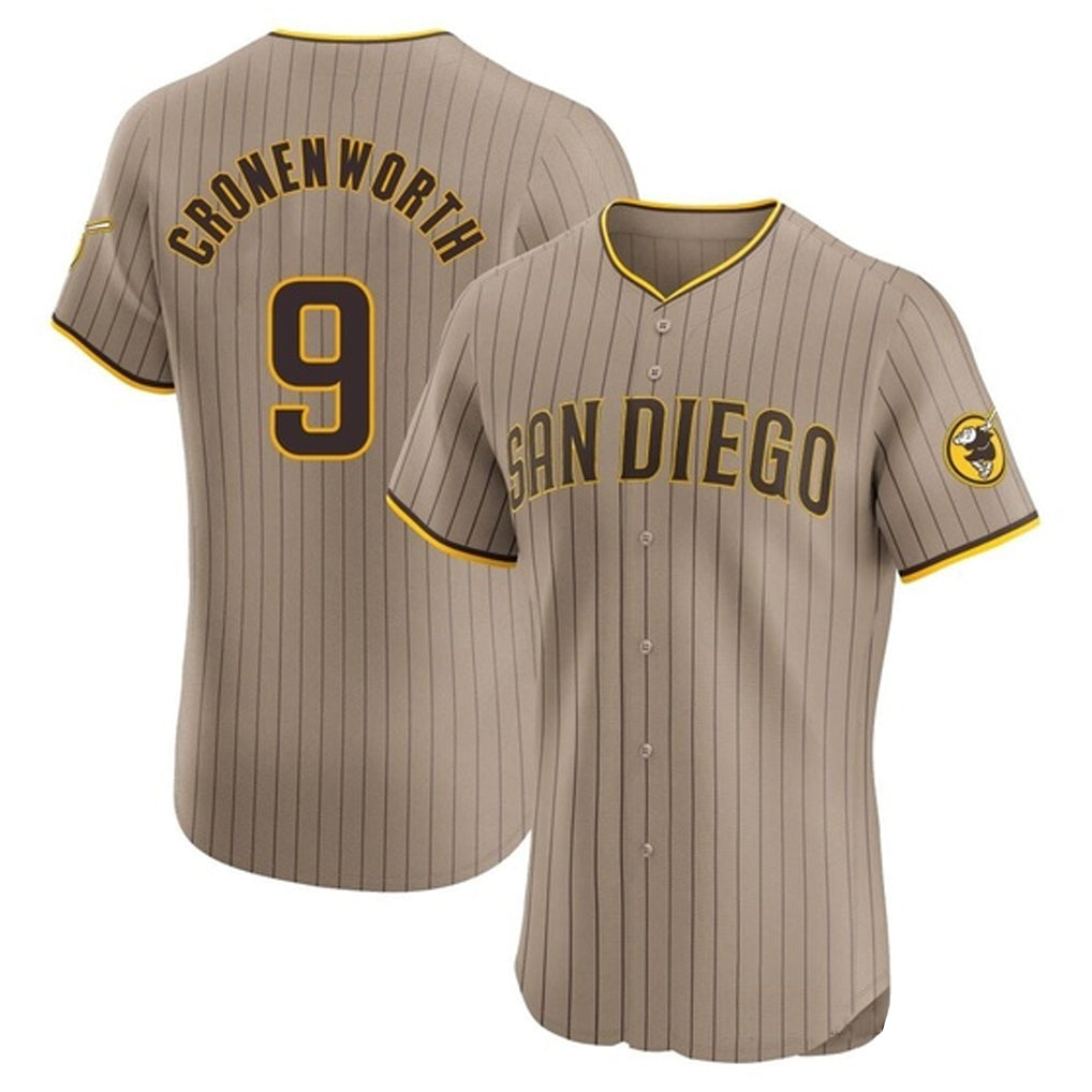 BIPIHUC S.Diego Padres #9 Jake Cronenworth Player Khaki Home Limited Elite Stitched Jerseys