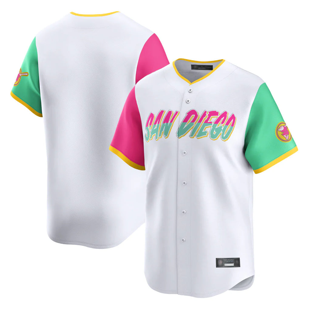 BIPIHUC S.Diego Padres Blank Player White City Connect Home Limited Stitched Jerseys
