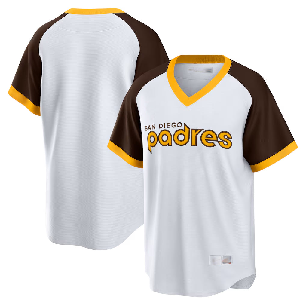 BIPIHUC S.Diego Padres Blank Player White Home Cooperstown Collection Game Stitched Jerseys