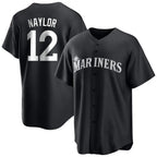 BIPIHUC S.Mariners #12 Josh Naylor Player Black Home Limited Stitched Jerseys