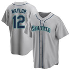 BIPIHUC S.Mariners #12 Josh Naylor Player Gray Home Game Stitched Jerseys