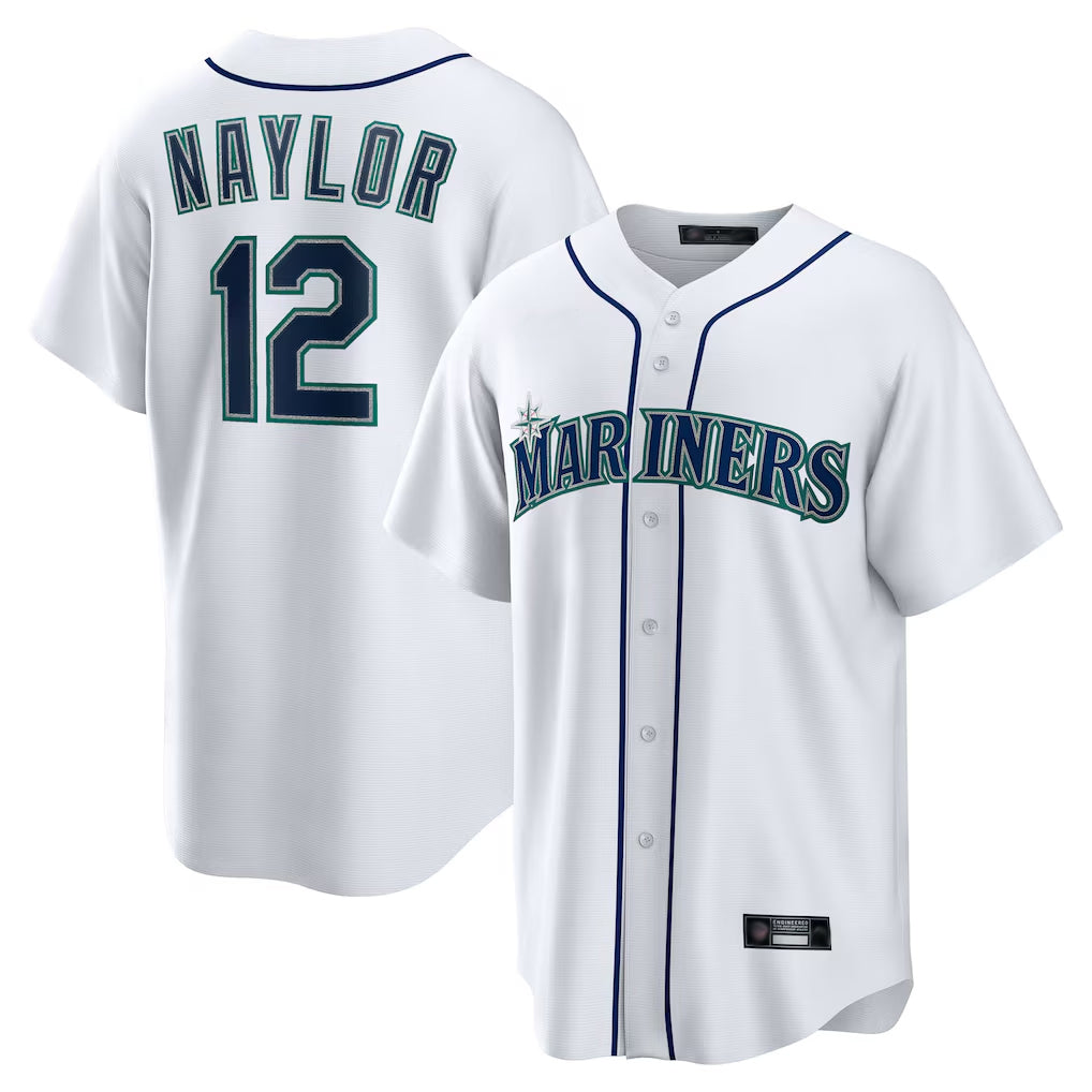 BIPIHUC S.Mariners #12 Josh Naylor Player White Home Game Stitched Jerseys