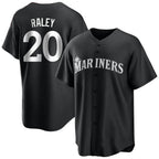 BIPIHUC S.Mariners #20 Luke Raley Player Black Home Limited Stitched Jerseys
