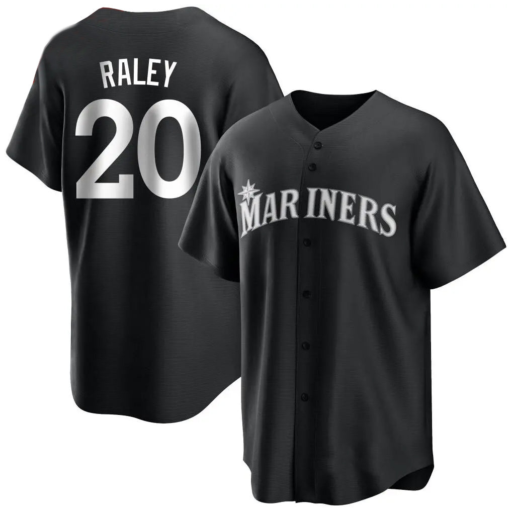 BIPIHUC S.Mariners #20 Luke Raley Player Black Home Limited Stitched Jerseys