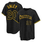 BIPIHUC S.Mariners #20 Luke Raley Player Black Snake Skin City Home Limited Stitched Jerseys