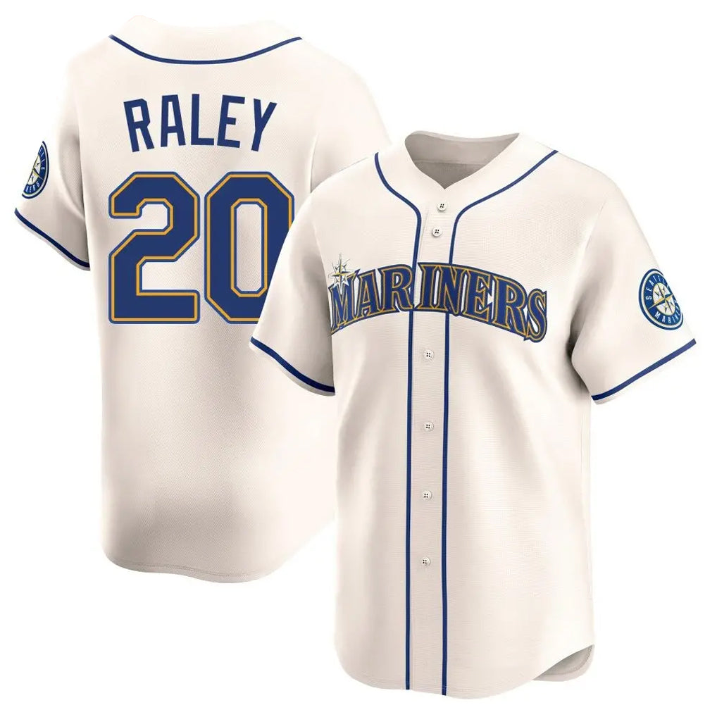 BIPIHUC S.Mariners #20 Luke Raley Player Cream Home Limited Stitched Jerseys