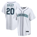 BIPIHUC S.Mariners #20 Luke Raley Player White Home Game Stitched Jerseys