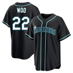 BIPIHUC S.Mariners #22 Bryan Woo Player Black Fashion Home Limited Stitched Jerseys