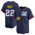 BIPIHUC S.Mariners #22 Bryan Woo Player Navy American League All-Star Edition Limited Stitched Jerseys