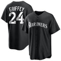 BIPIHUC S.Mariners #24 Ken Griffey Jr Player Black Home Limited Stitched Jerseys