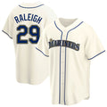 BIPIHUC S.Mariners #29 Cal Raleigh Player Cream Home Game Stitched Jerseys