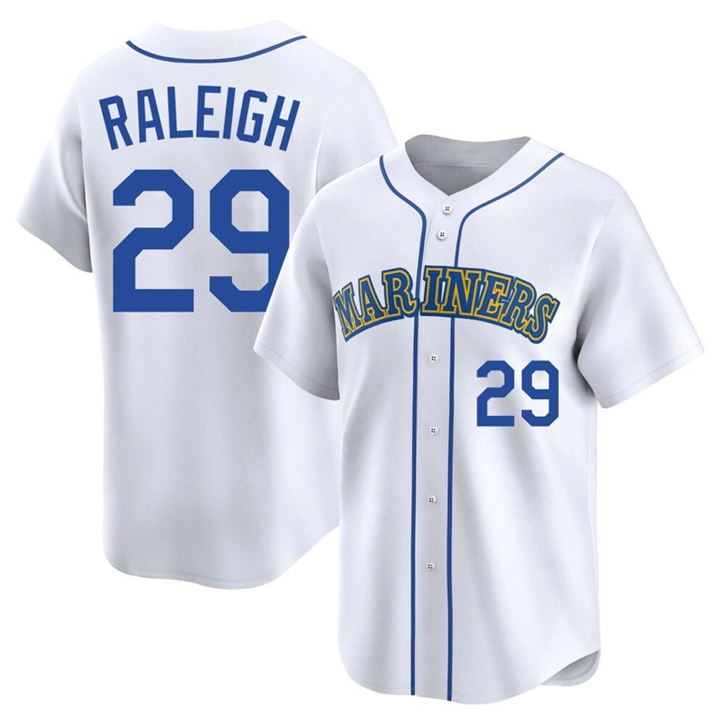 BIPIHUC S.Mariners #29 Cal Raleigh Player White Pitch Fashion Game Stitched Jerseys