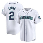 BIPIHUC S.Mariners #2 Cole Young Player White Home Limited Stitched Jerseys