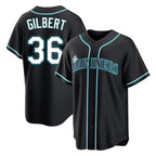 BIPIHUC S.Mariners #36 Logan Gilbert Player Black Fashion Home Limited Stitched Jerseys