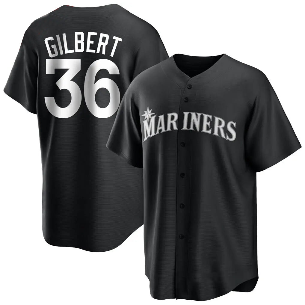BIPIHUC S.Mariners #36 Logan Gilbert Player Black Home Limited Stitched Jerseys