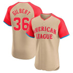 BIPIHUC S.Mariners #36 Logan Gilbert Player Cream American League All-Star Limited Home Elite Stitched Jerseys