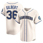 BIPIHUC S.Mariners #36 Logan Gilbert Player Cream Home Limited Stitched Jerseys
