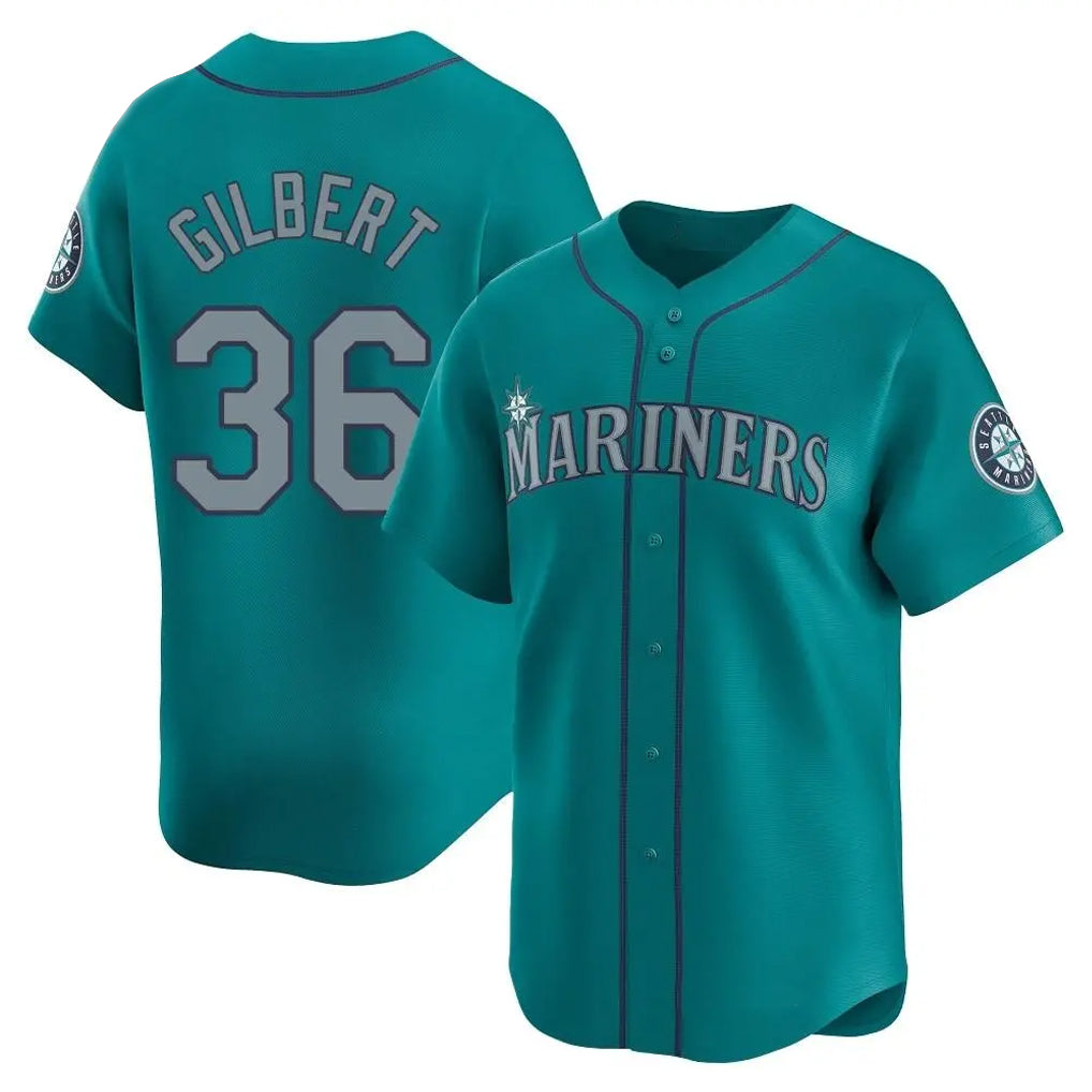 BIPIHUC S.Mariners #36 Logan Gilbert Player Teal Home Limited Stitched Jerseys