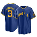 BIPIHUC S.Mariners #3 J.P. Crawford Player Royal City Connect Home Game Stitched Jerseys