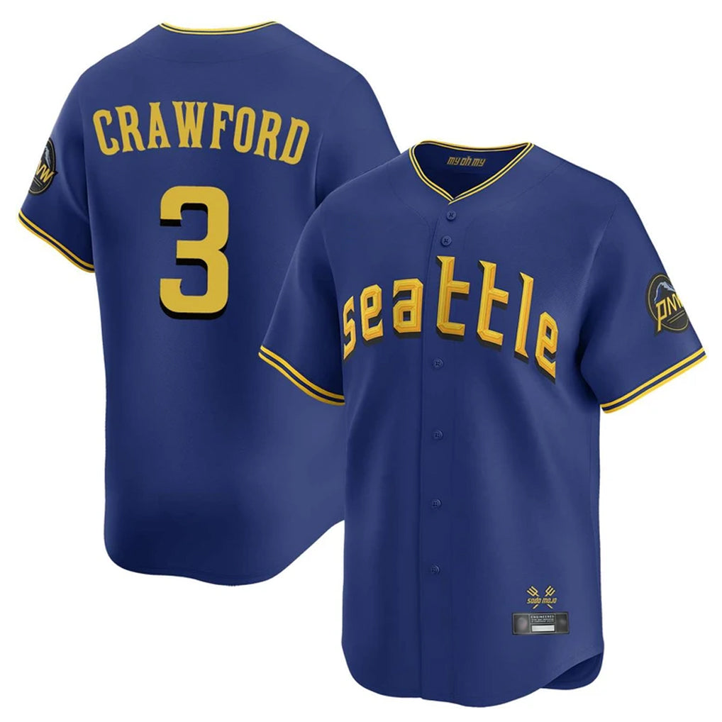 BIPIHUC S.Mariners #3 J.P. Crawford Player Royal City Connect Home Limited Stitched Jerseys