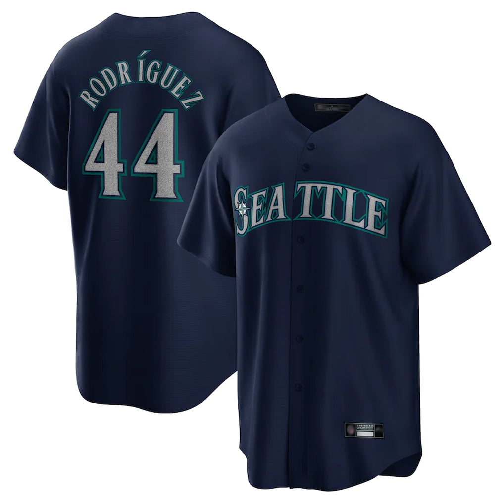 BIPIHUC S.Mariners #44 Julio Rodriguez Player Navy Home Game Stitched Jerseys