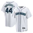 BIPIHUC S.Mariners #44 Julio Rodriguez Player White Home Game Stitched Jerseys