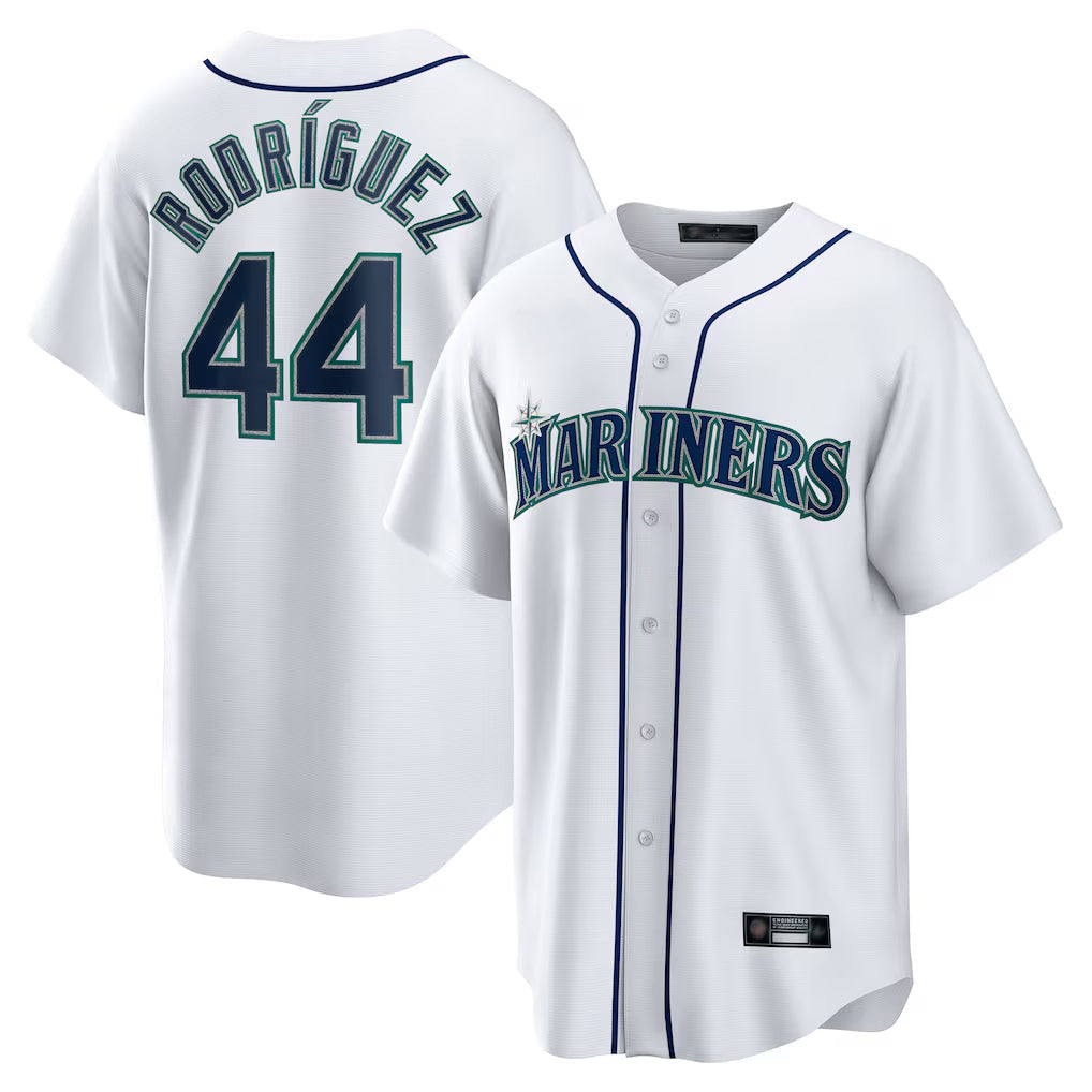 BIPIHUC S.Mariners #44 Julio Rodriguez Player White Home Game Stitched Jerseys