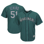 BIPIHUC S.Mariners #51 Ichiro Suzuki Player Aqua Majestic Cool Base Limited Stitched Jerseys