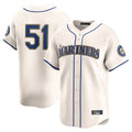 BIPIHUC S.Mariners #51 Ichiro Suzuki Player Cream Home Limited Stitched Jerseys