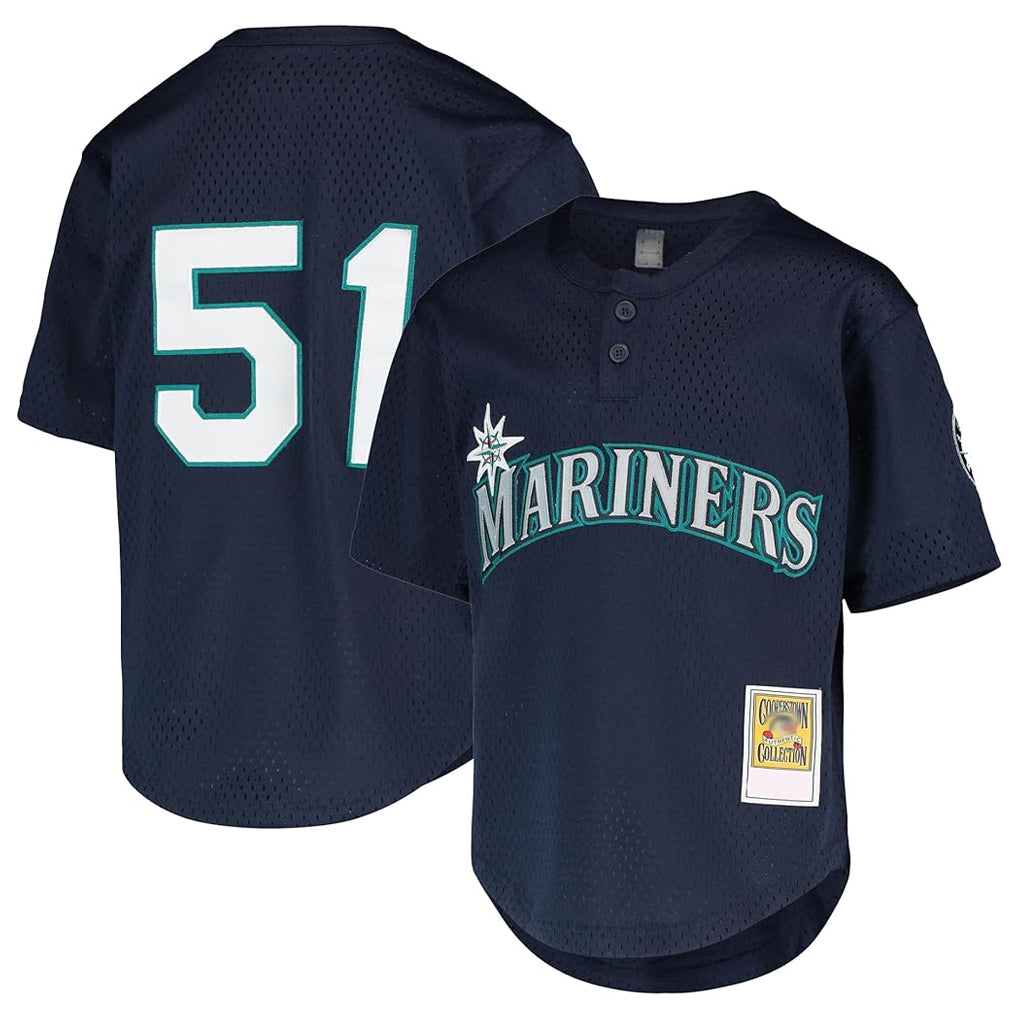 BIPIHUC S.Mariners #51 Ichiro Suzuki Player Navy Majestic Cool Base Game Stitched Jerseys