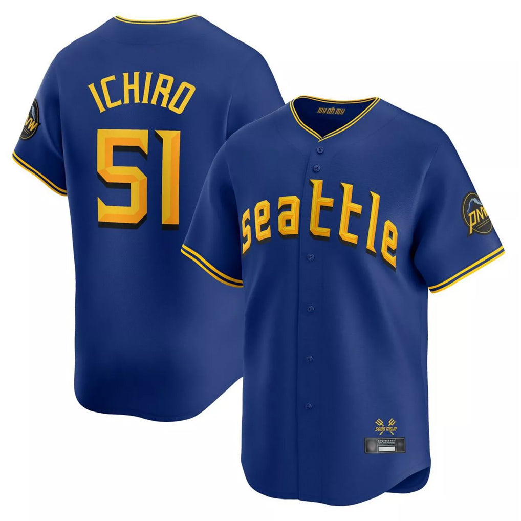BIPIHUC S.Mariners #51 Ichiro Suzuki Player Royal City Connect Home Limited Stitched Jerseys