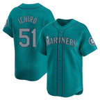 BIPIHUC S.Mariners #51 Ichiro Suzuki Player Teal Home Limited Stitched Jerseys