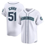 BIPIHUC S.Mariners #51 Ichiro Suzuki Player White Home Limited Stitched Jerseys
