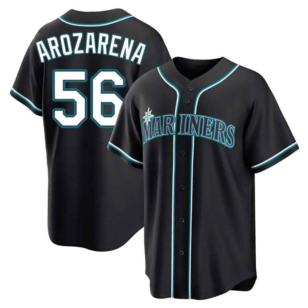 BIPIHUC S.Mariners #56 Randy Arozarena Player Black Fashion Home Limited Stitched Jerseys