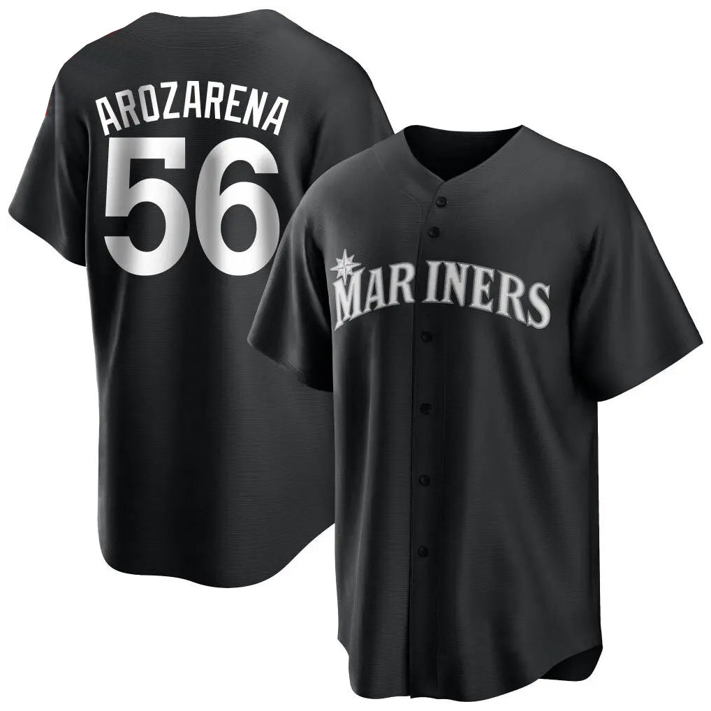 BIPIHUC S.Mariners #56 Randy Arozarena Player Black Home Limited Stitched Jerseys
